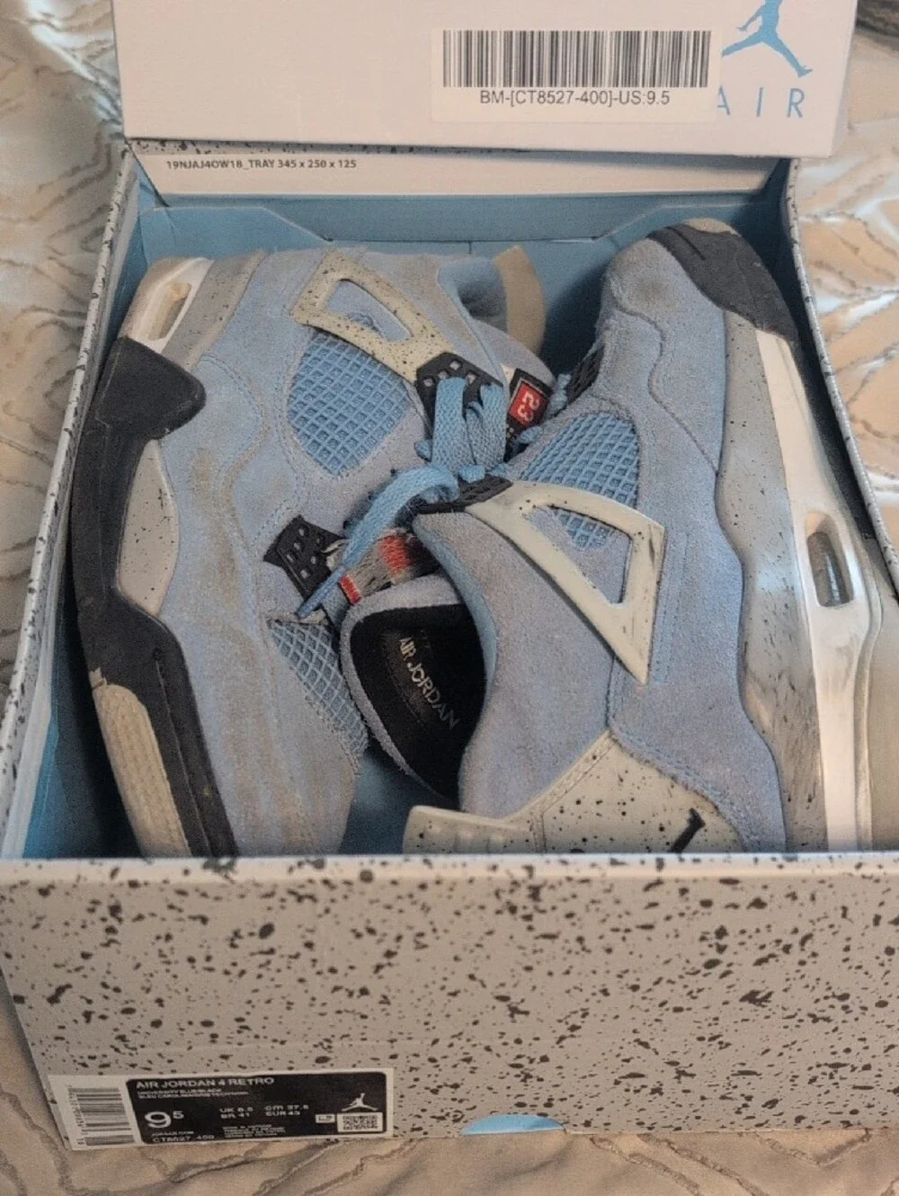Air Jordan 4 Retro University Blue Men's 9.5